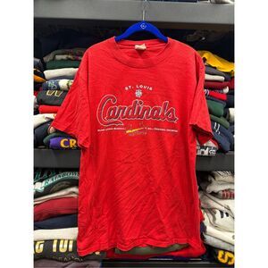 Size M Vintage Y2K 2000s 05 st. Louis Cardinals‎ CSA tshirt Red